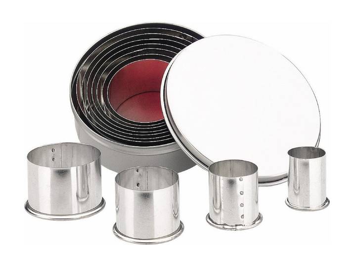 Ausstechform Ibili rund in 11 Grössen , silber (silberfarben), Edelstahl, Ausstechformen, Ausstechform, Zum Ausstechen von Teig, rostfrei