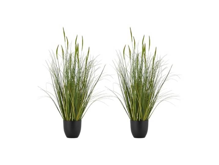 VEVOR Herbe Artificielle en Pot 89 cm Quenouilles Artificielles Lot de 2 Fausse Plante Artificielle pour Intérieur et Extérieur\, Jardin\, Bureau\, Décoration de Chambre\, Salon\, Pendaison de Crémaillère