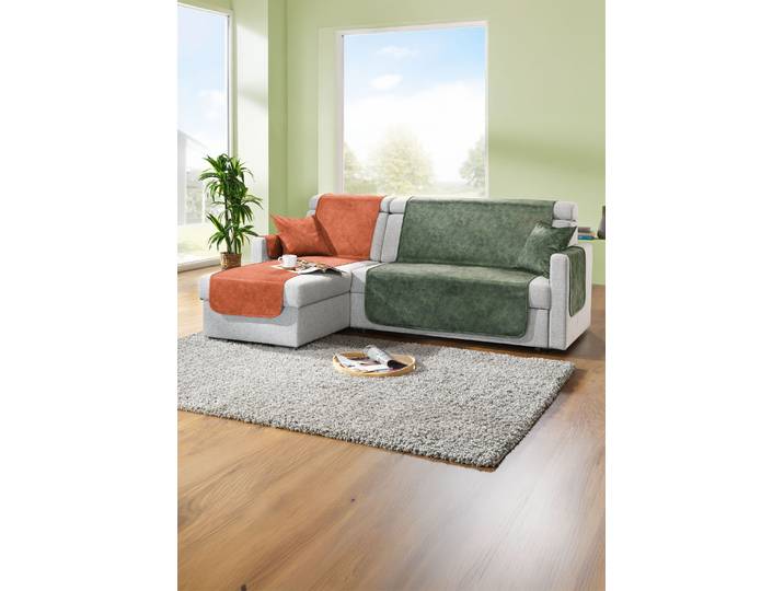 Wohnaccessoires mit Anti-Rutsch-Beschichtung, Grün, Größe 103 (Couchschoner, 100x200 cm)