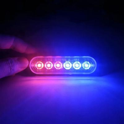 Uplift Treasures 6 LED Truck Grille Side Marker Emergency Strobe Light red Blue