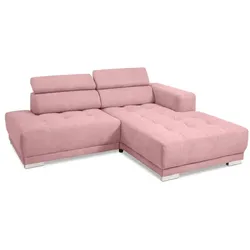 SOMETA Ecksofa Cocoon Stoff Rosa Rose