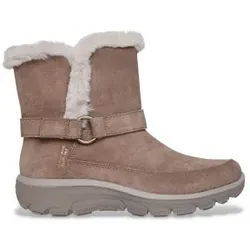 Skechers für Damen. 168051 Leder Slip-Ins Relaxed Fit Easy Going Dreamers Luxe Vibes braune Lederstiefeletten (36), Wohnung, Keine, Lässig