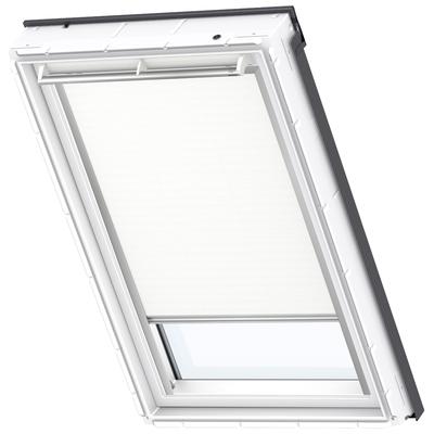 Verdunklungsrollo VELUX "DKL F06 1025S", weiß, F06, Aluminium, Polyester, Rollos, Verdunklungsrollo, alufarbene Führungsschienen & Griffleiste