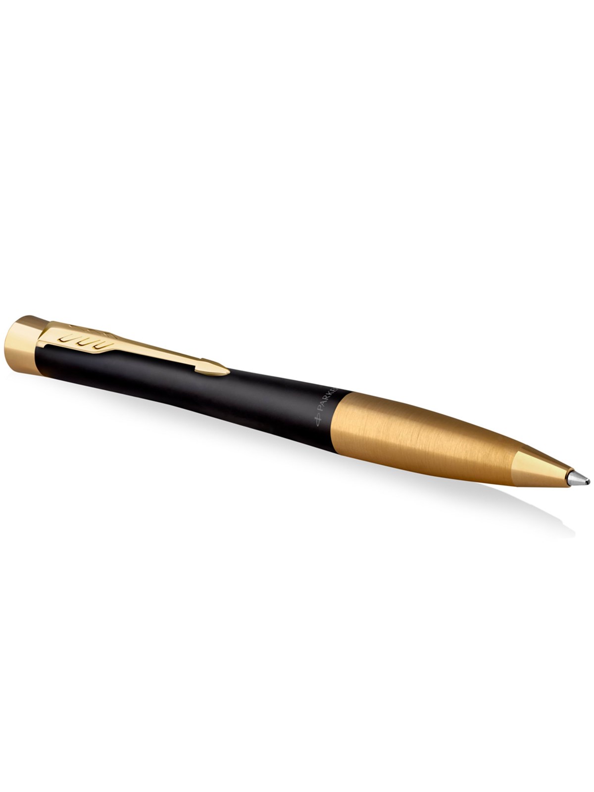 Parker Urban Twist-Kugelschreiber | Mattschwarz mit goldenen Zierteilen | mit Nachfüllpatrone mit blauer Tinte | Geschenkbox
