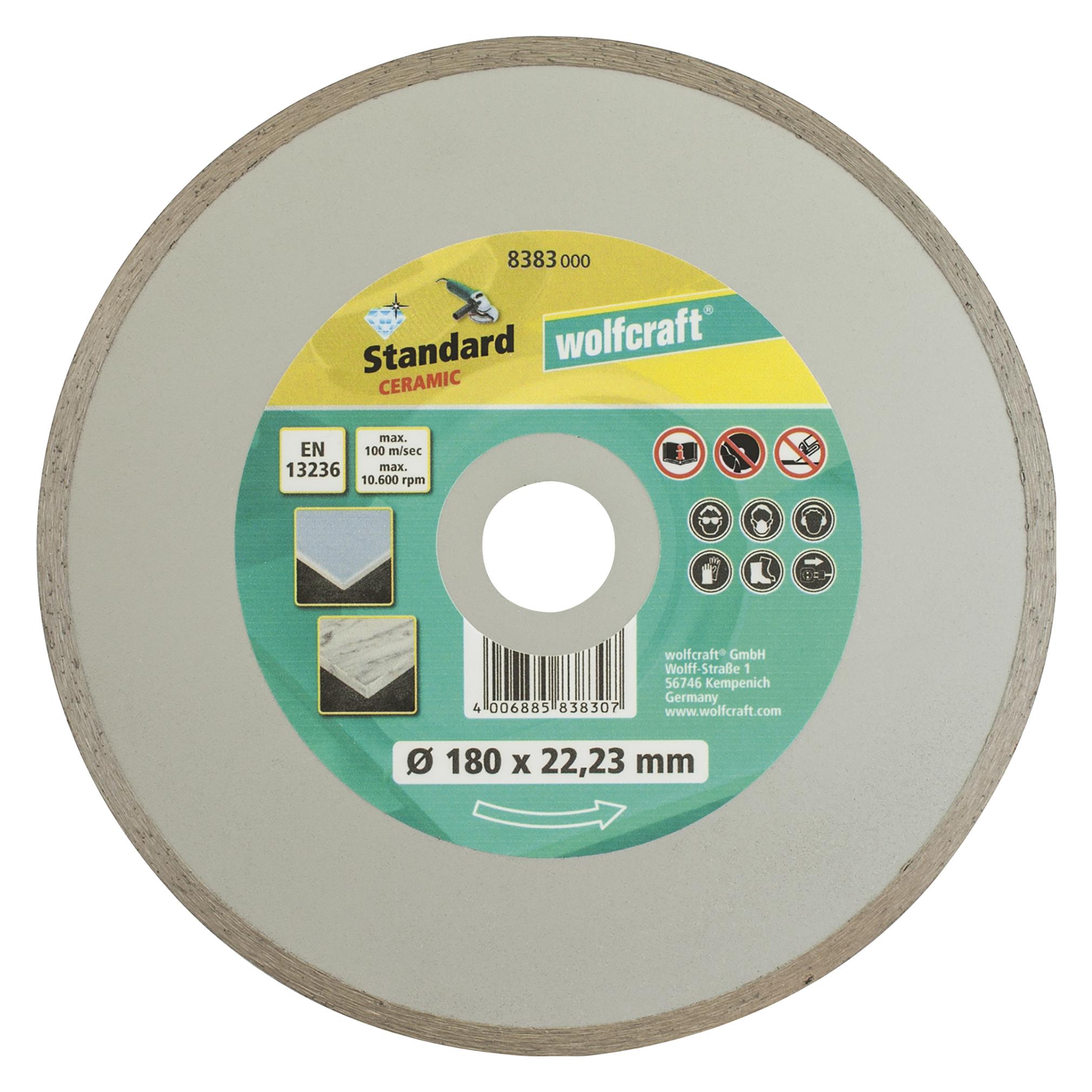 wolfcraft 1 Diamant-Trennsch. Stand.Ceramic ø180mm (8383000)