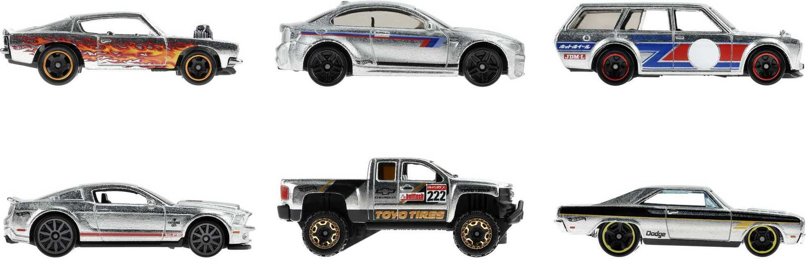 Hot Wheels verzamelset met 6 metalen autootjes