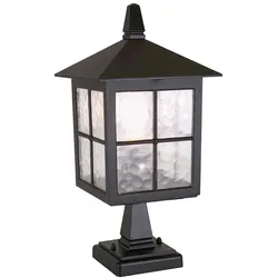 Außenleuchte Gartenlampe H 41 cm Schwarz 1 Flammig Standleuchte Sockellampe