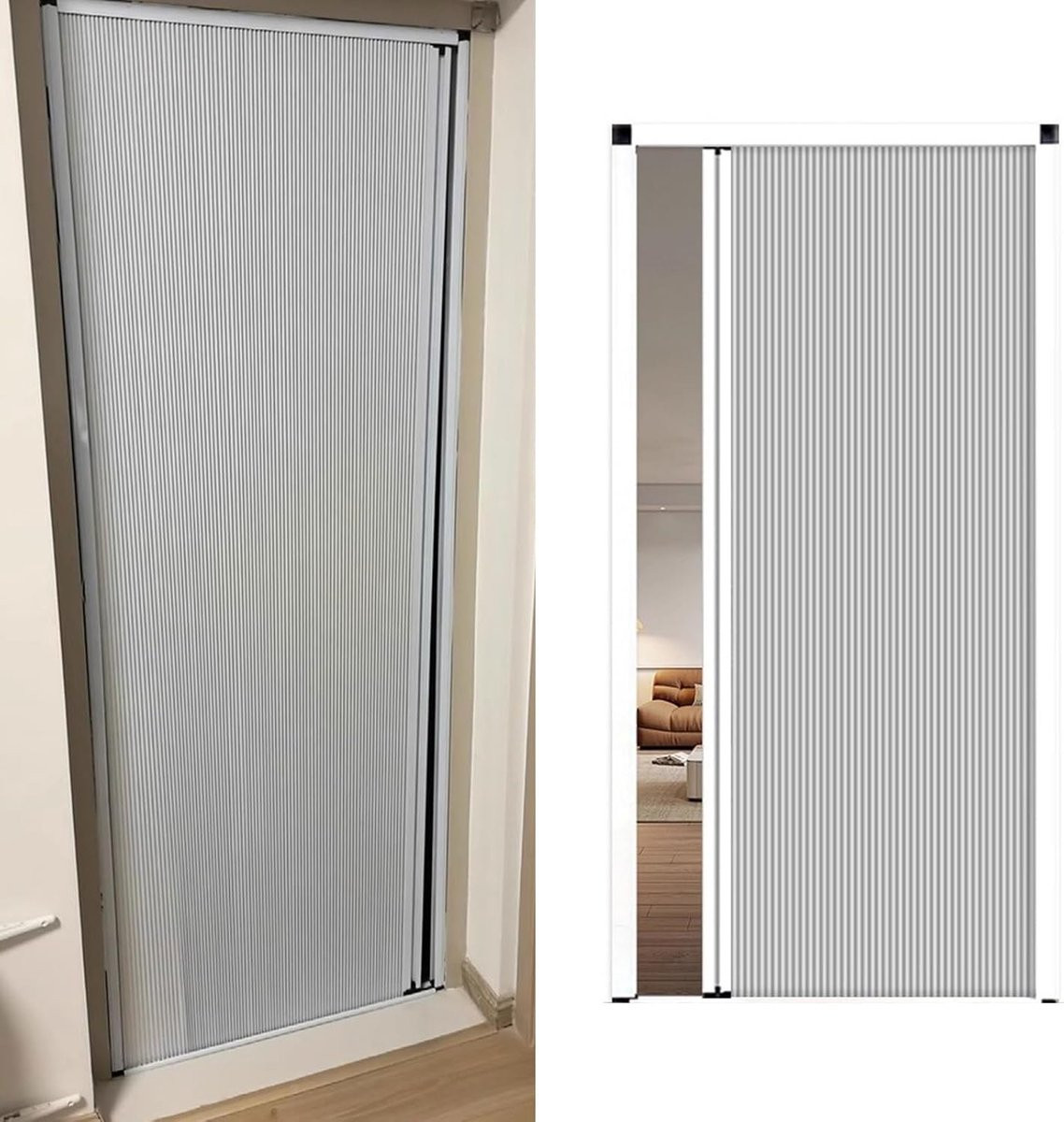 Witte vouwdeur voor binnen - Ruimtebesparende harmonicadeur - 85 x 240 cm