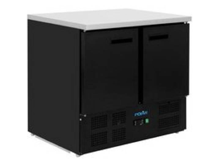 Table réfrigérée positive 2 portes noire - 257 L GN 1/1 155 W - MONO