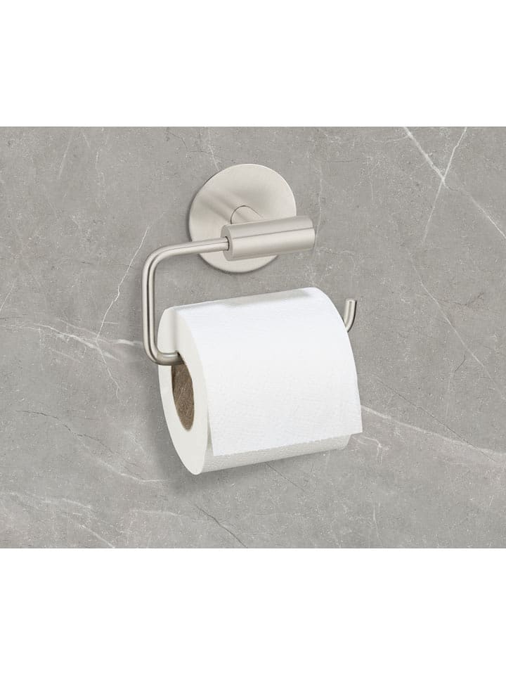 Schöner Wohnen Kollektion Toilettenpapierhalter "Meleto" in Silber - (B)11 x (H)5,5 x (T)13,5 cm - onesize