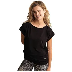 The Spirit of Om, Damen, Sportshirt, Yogashirt Jangama (S), Schwarz
