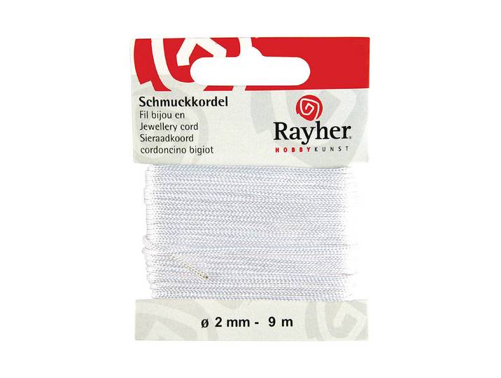 Rayher Schmuckkordel Weiss ⌀ 2 mm 9 m