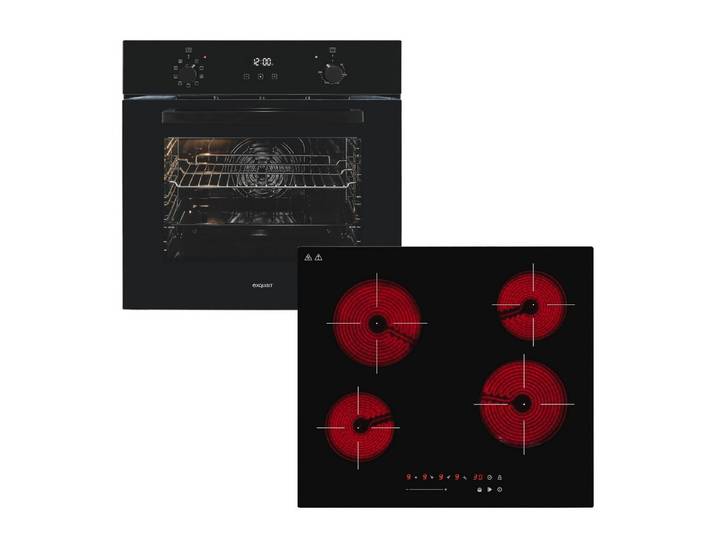 exquisit Backofen-Set BAKO KomfortPlus schwarz, mühelos kochen: ca.70°C Sauce warmhalten, ca.92°C Brühe simmern