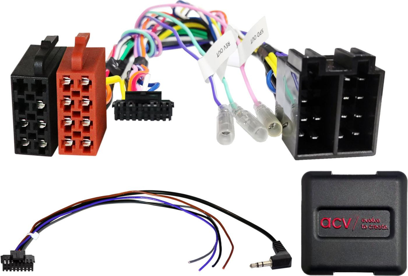 ACV ISO-connector met losse draden voor Mercedes-Benz, Smart (W454) en VW