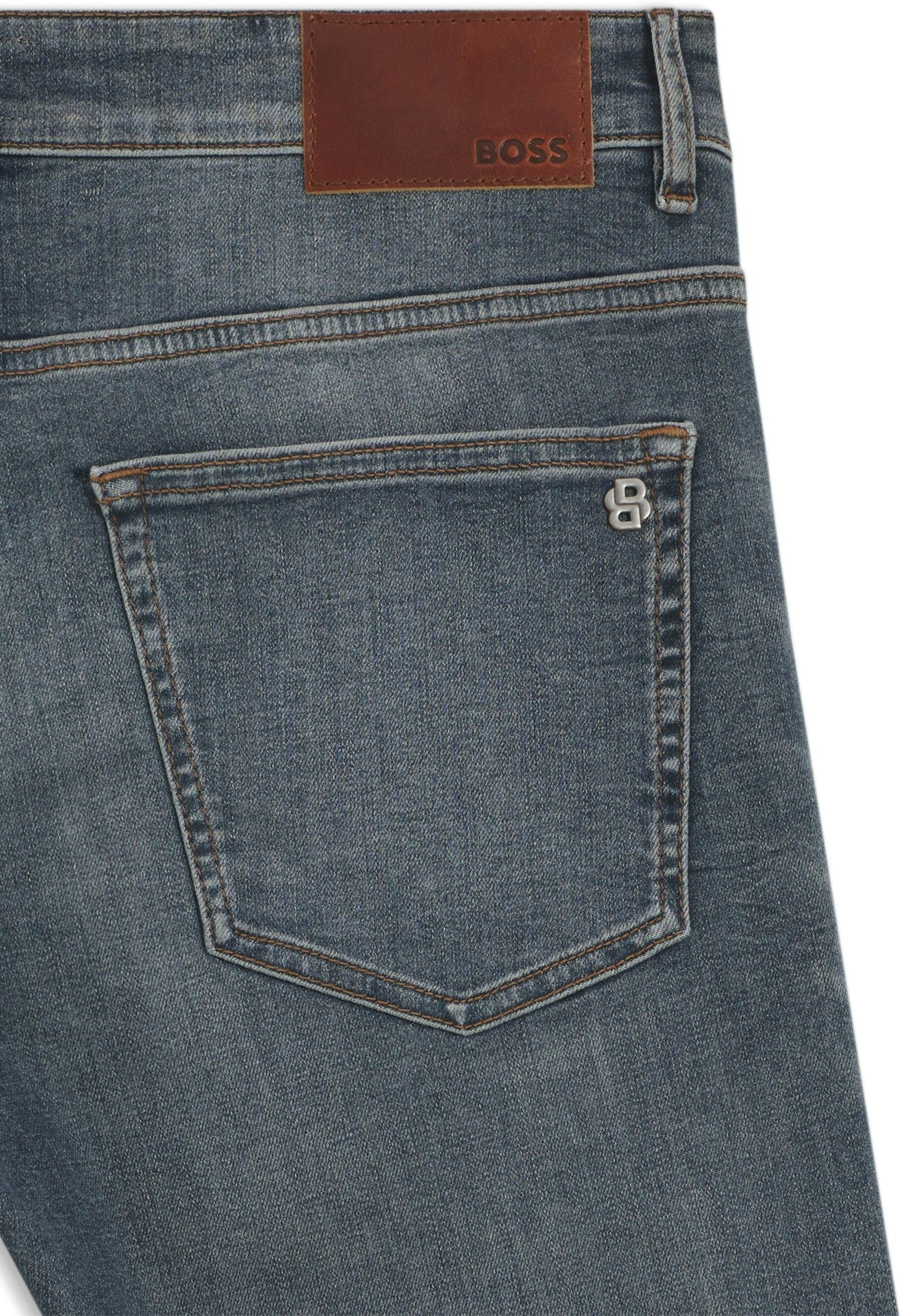 Boss ORANGE "Delaware Soft-Motion-Denim" Schmale Passform Mittlere Leibhöhe