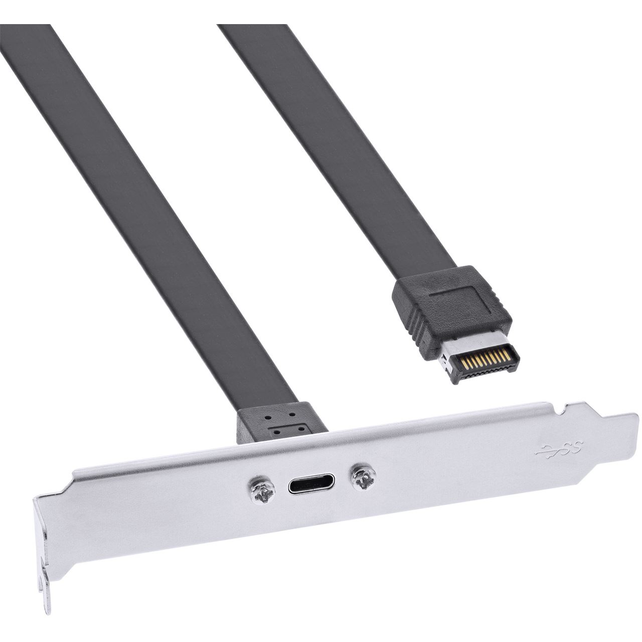 0.50m InLine Slotblende USB Typ-C zu USB 3.1 Frontpanel Key-A intern