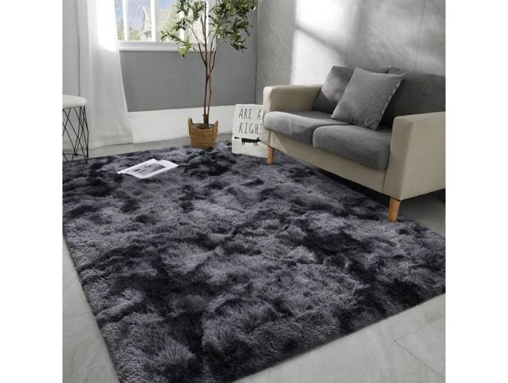 MTEvoTX Rugs for Living Room 160x230 cm Super Soft Fluffy Modern Bedroom Rug for Room Home Decor - Gris Foncé