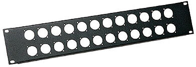 Sonstige Rackblende 2he 19" Schwarz F. 24xlr-Buchsen Universal D-Type