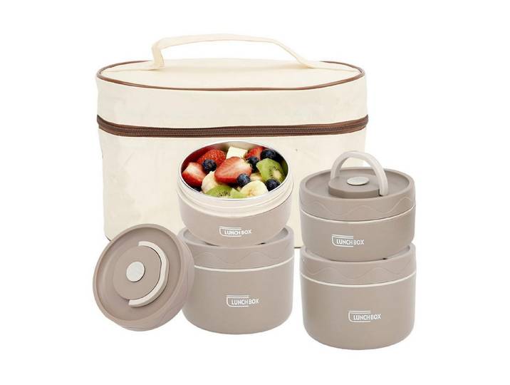 LuxusKollektion Lunchbox Edelstahl Lunchbox Set 4er Thermobehälter