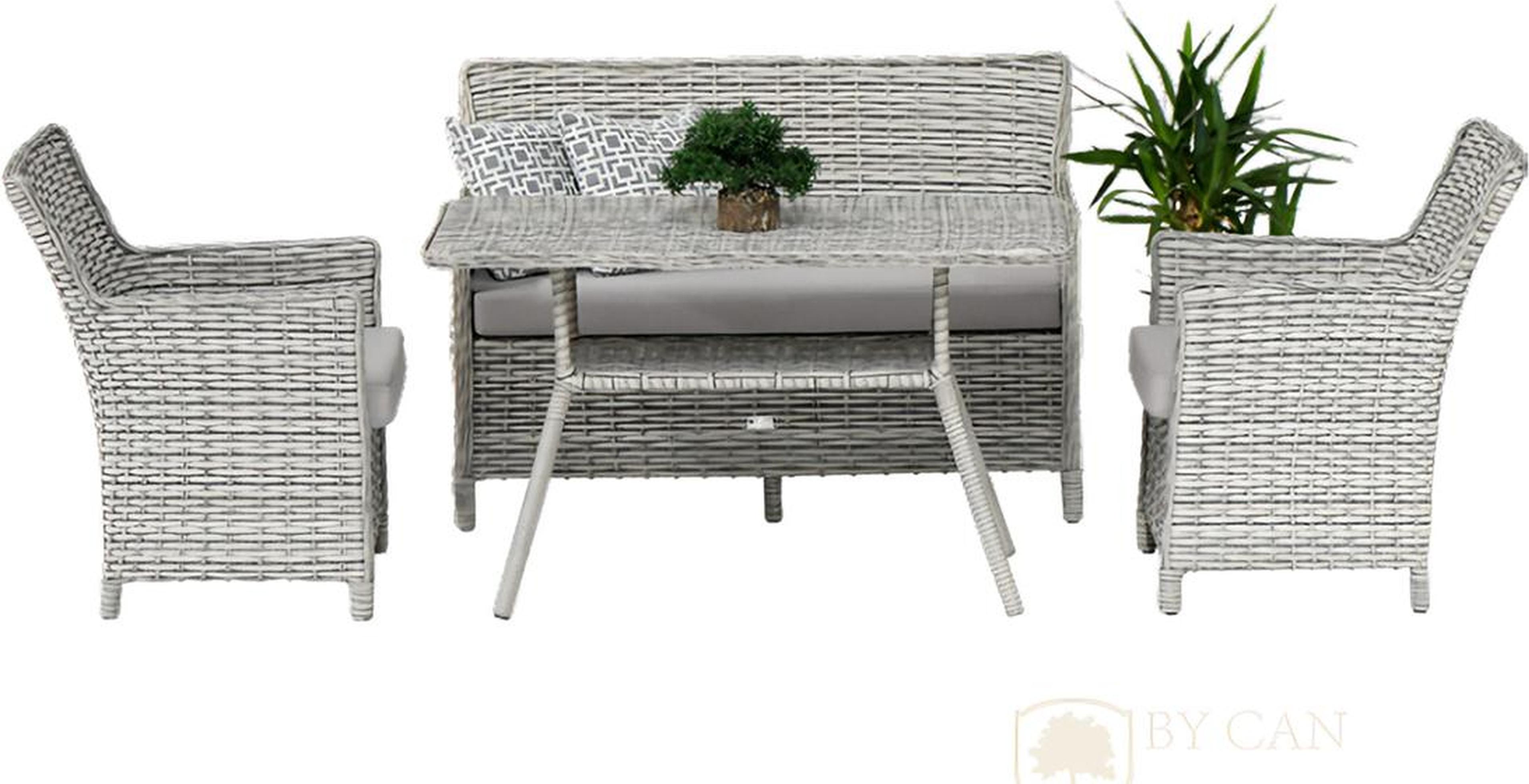 Set4tlg Eleganz Garten Sofa Sessel Couchtisch Vielseitigkeit Pflegeleichtigkeit