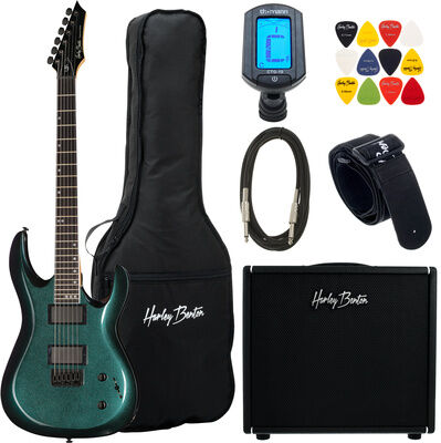 Harley Benton R-446 FlipFlop DNAFX AmP20 Set Chameleon Flip Flop Blue Metallic Gloss