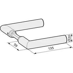 Türdrücker für Glastürschlösser, Gehrungsform