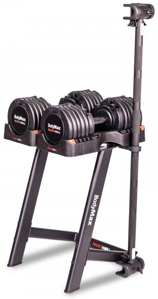 BodyMax 25kg Selectabell Adjustable Dumbbell 25kg Selectabell Pair with Stand...