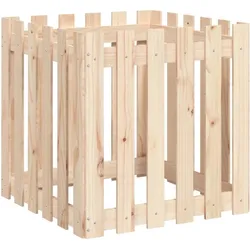 vidaXL Pflanzkübel Lattenzaun-Design 60x60x60 cm Massivholz Kiefer