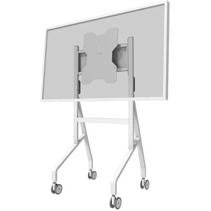 Neomounts TV-Ständer FL50-515WH1, mit Rollen, weiß, Metall, dreh- & neigbar, höhenverstellbar, bis 50 kg, für 55-65 Zoll