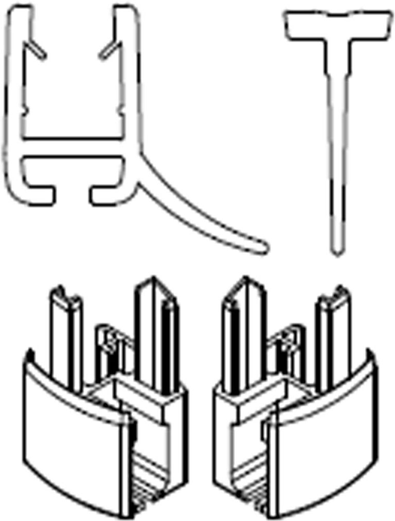 HSK Set replacement water deflector profiles with slide-in seal E85058-2