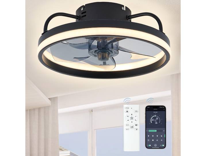 LED plafonnier ventilateur avec télécommande lampe pour salon chambres ventilateurs pour grande maison décoration luminaires à la maison