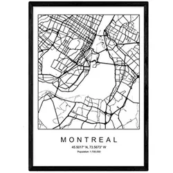 POSTER Montreal Nordischen Stil A4 Rahmenlos