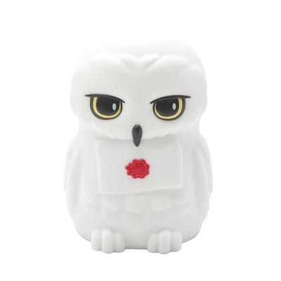 Hedwig 3D Design weiß glatt beleuchtetes Taschen-Nachtlicht