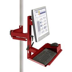 Manuflex LZ8203.3003 ESD Ergonomie ESD-Monitorträger für Alu-Aufbauportale mit Tastatur- und Mausfläche, VESA-Adapter 100 mm