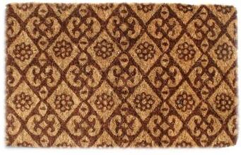 Imports Decor Outdoor Coconut Fiber Floral Door Mat (2'6 x 1'6) - 2'6 x 1'6