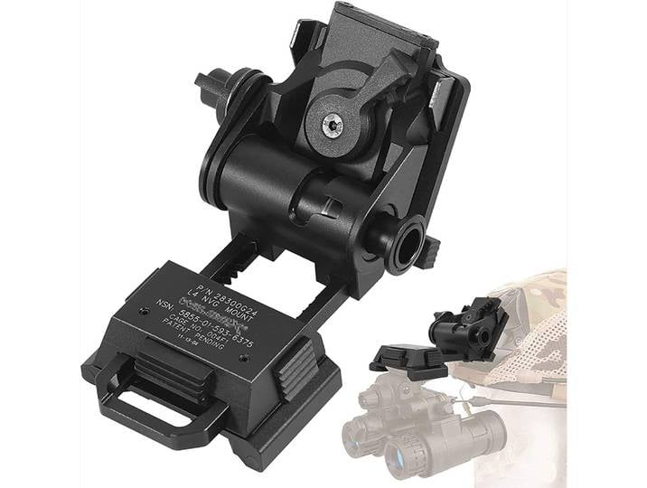 BOOIU L4G24 NVG support de casque en métal réglable en métal aluminium casque tactique pour PVS15/18 monture de lunettes de Vision nocturne