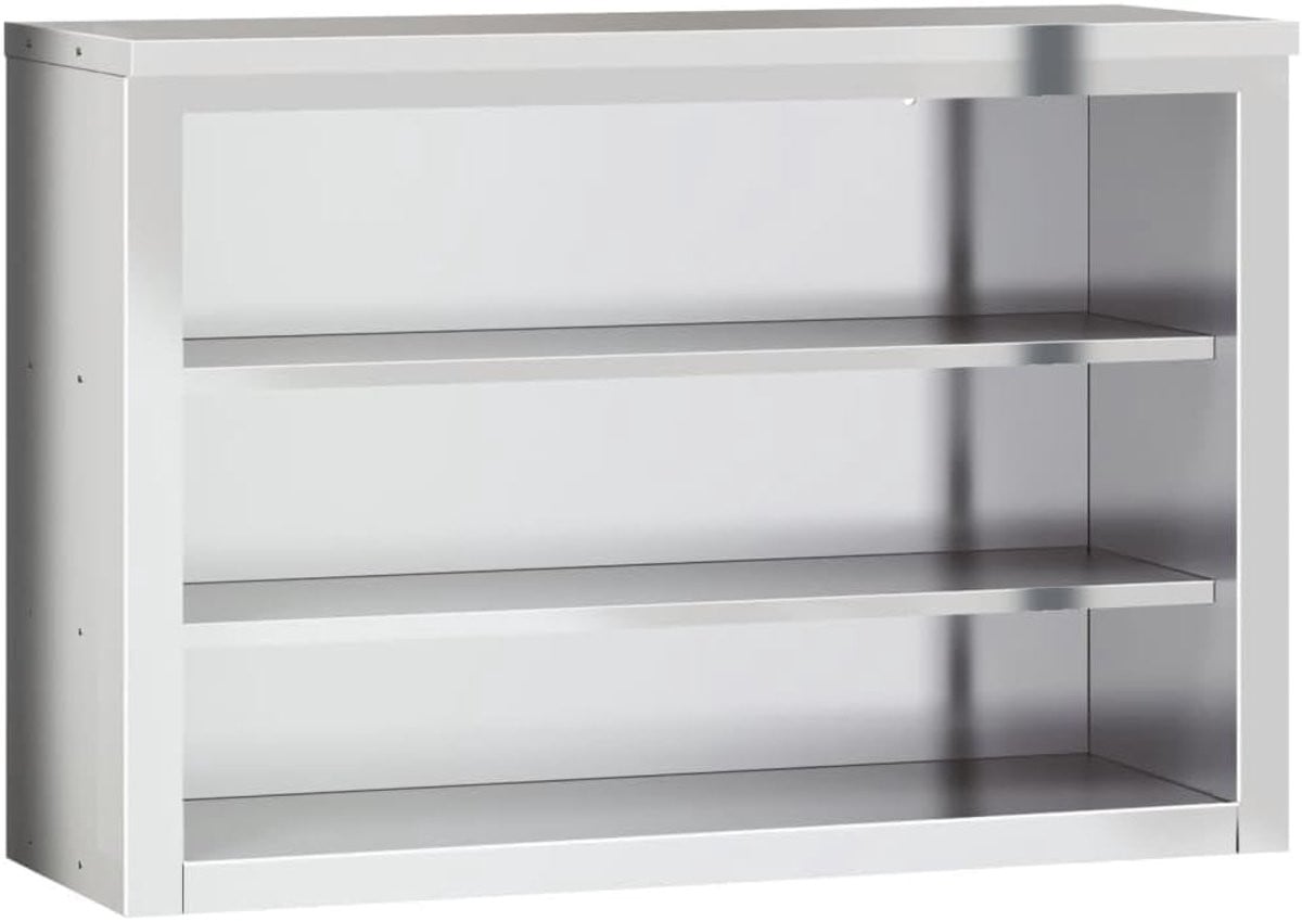 RVS Wandkast met Plank voor Keukenopslag