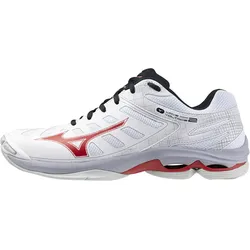 Mizuno WAVE VOLTAGE 2 - Unisex Volleyballschuh - White/Salsa/Black - 9