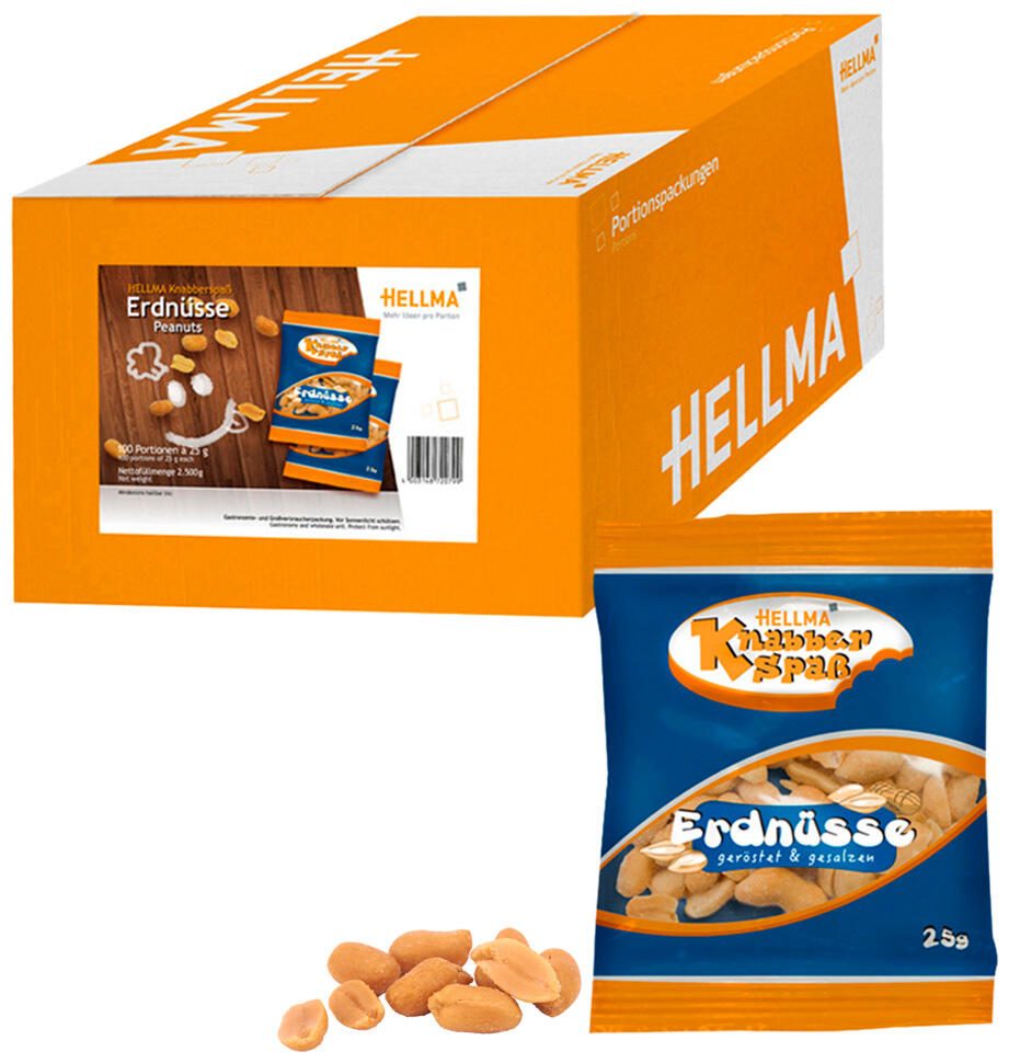 HELLMA Knabberspaß Erdnüsse geröstet & gesalzen 70102079