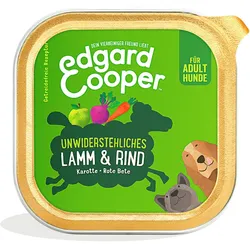 Edgard&Cooper Adult 150 Gramm Hundenassfutter Sparpaket 22 x 150 Gramm Lamm und Rind