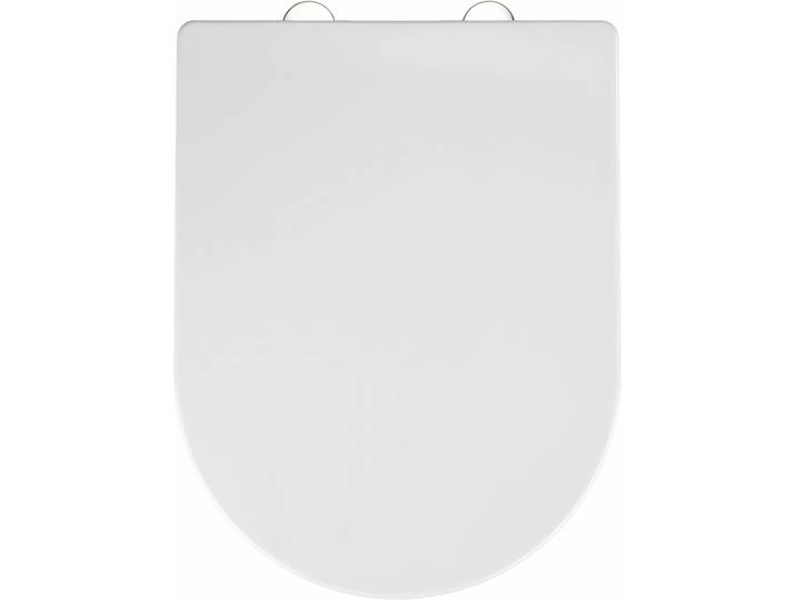 WC-Sitz WENKO Calla , weiß, B:35,5cm L:47cm, Edelstahl, Thermoplast, WC-Sitze, WC-Sitz