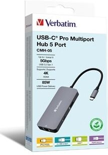 Verbatim Usb-C Pro Multiport Hub Cmh-05 – 5 Porte