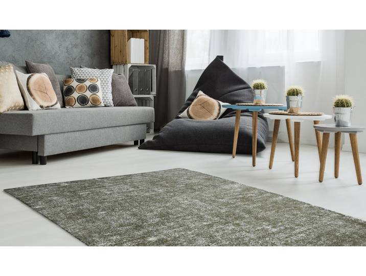 Teppich KAYOOM Etna 110 , grün (olivgrün), B:160cm H:10mm L:230cm, Polyester, Teppiche, Teppich, Maschinell getufteter Teppich, hervorragende Qualität, aktuelle Farben