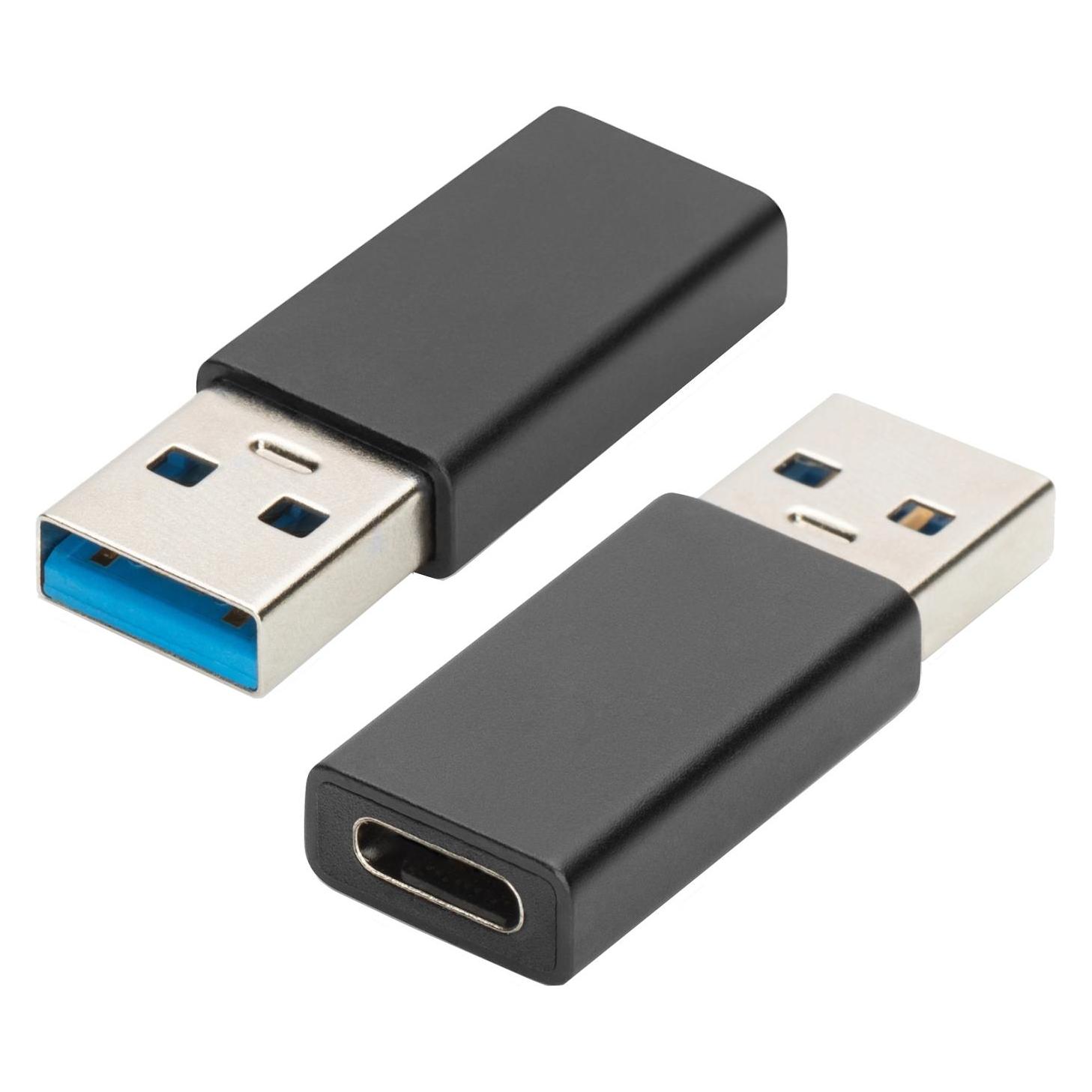 Ewent Adaptador USB 3.2 Gen 1 Tipo A M / USB-C F Cuerpo De Aluminio (USB-A, USB-C) (EW9650)