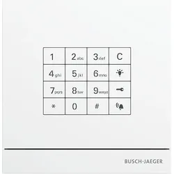 Busch-Jaeger 83100/71-664 Außenstation mit Tastatur-Modul, weiß 2CKA008300A0416 8310071664