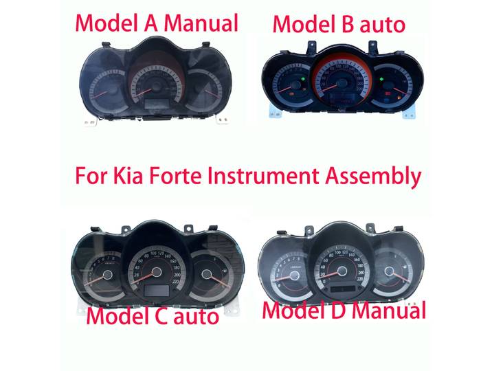 Pour Kia Forte, assemblage d'affichage numérique du tableau de bord combiné pour transmission manuelle et automatique