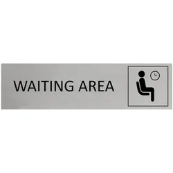 CombiCraft Aluminium Türschild Waiting Room 165x45mm mit 3M-Tape zur Befestigung, einfache Kennzeichnung von Räumen und Bereichen