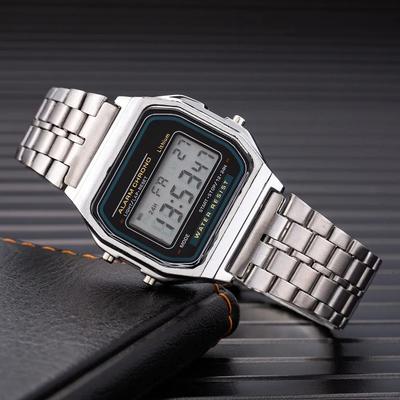 Uplift Essentials Luxury Rose Gold Silicone Digital Watch silver