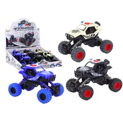 Polizeiauto mit Reibungsantrieb, 3 Offroad-Farben