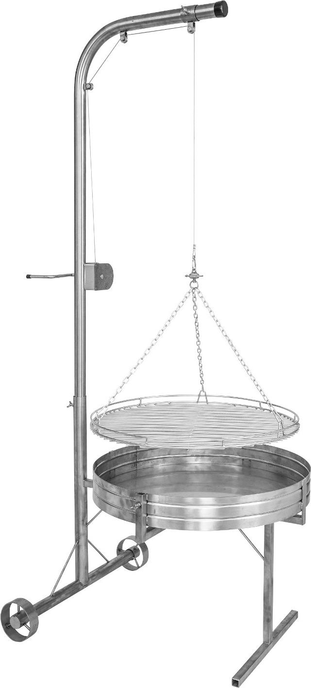 Schneider fahrbare Grillstation aus Edelstahl Grillrost Ø 100 cm Schwenkgrill Schwenker